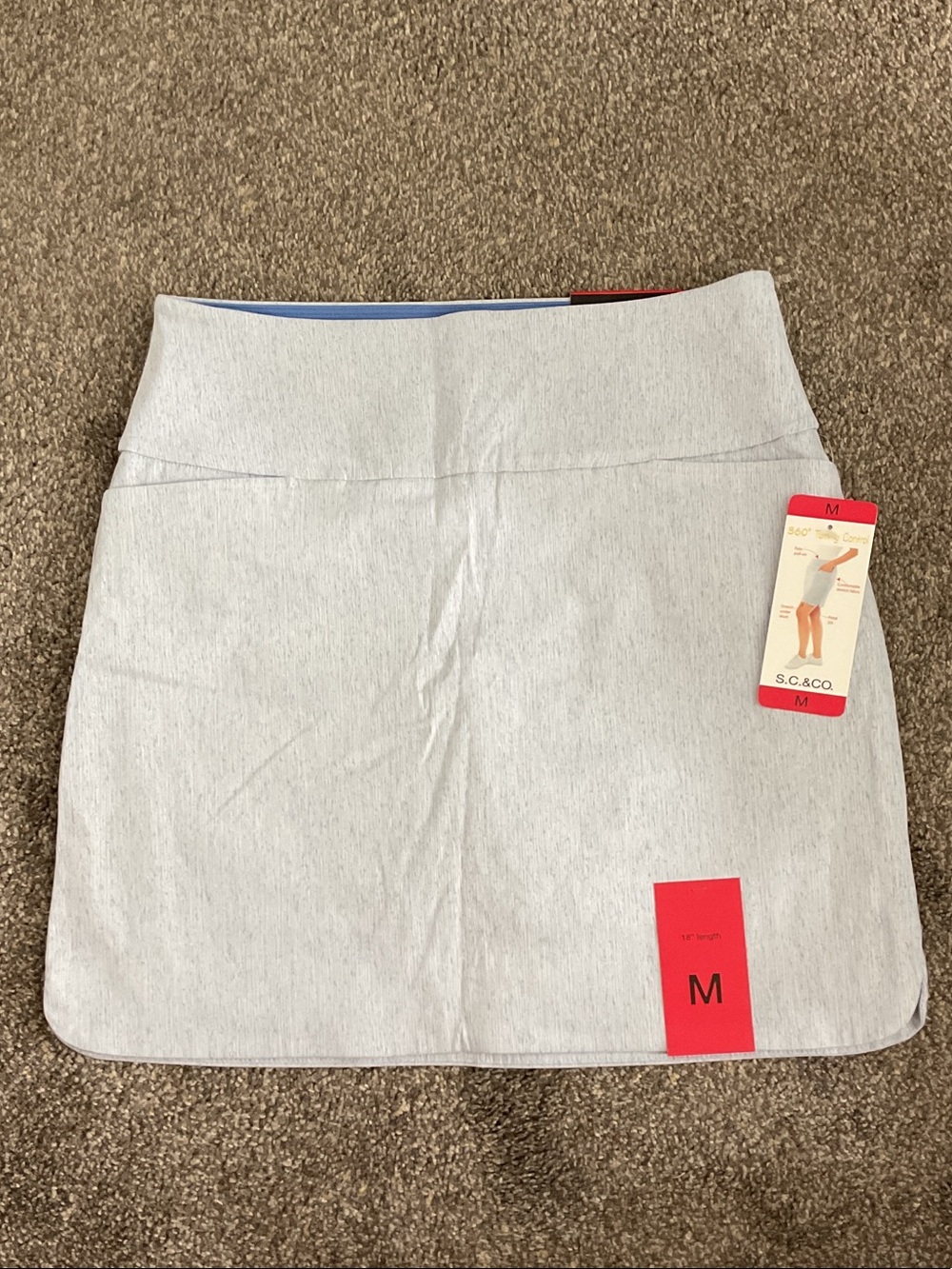 Light Blue Mini Skirt by S.C. & Co. - Modern Stretch Skort